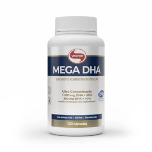 MEGA DHA®: Ômega 3 Vitafor Mega DHA Concentrado 120 Cápsulas