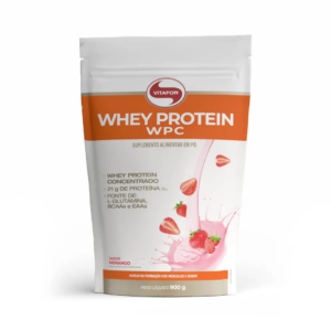 WHEY PROTEIN WPC VITAFOR Sabor Morango Pouch 900g