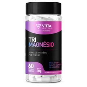 Tri Magnésio 60 Cápsulas 500mg | Vitta Nutrition